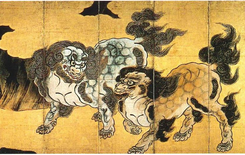 唐獅子図屏風