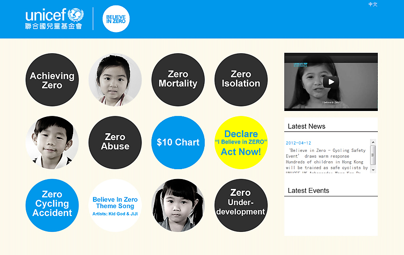 UNICEF “Believe In Zero”